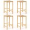 Costway 26'' Dining Bar Stool Set of 2/4 Counter Height with Rubber Wood Woven Saddle Seat